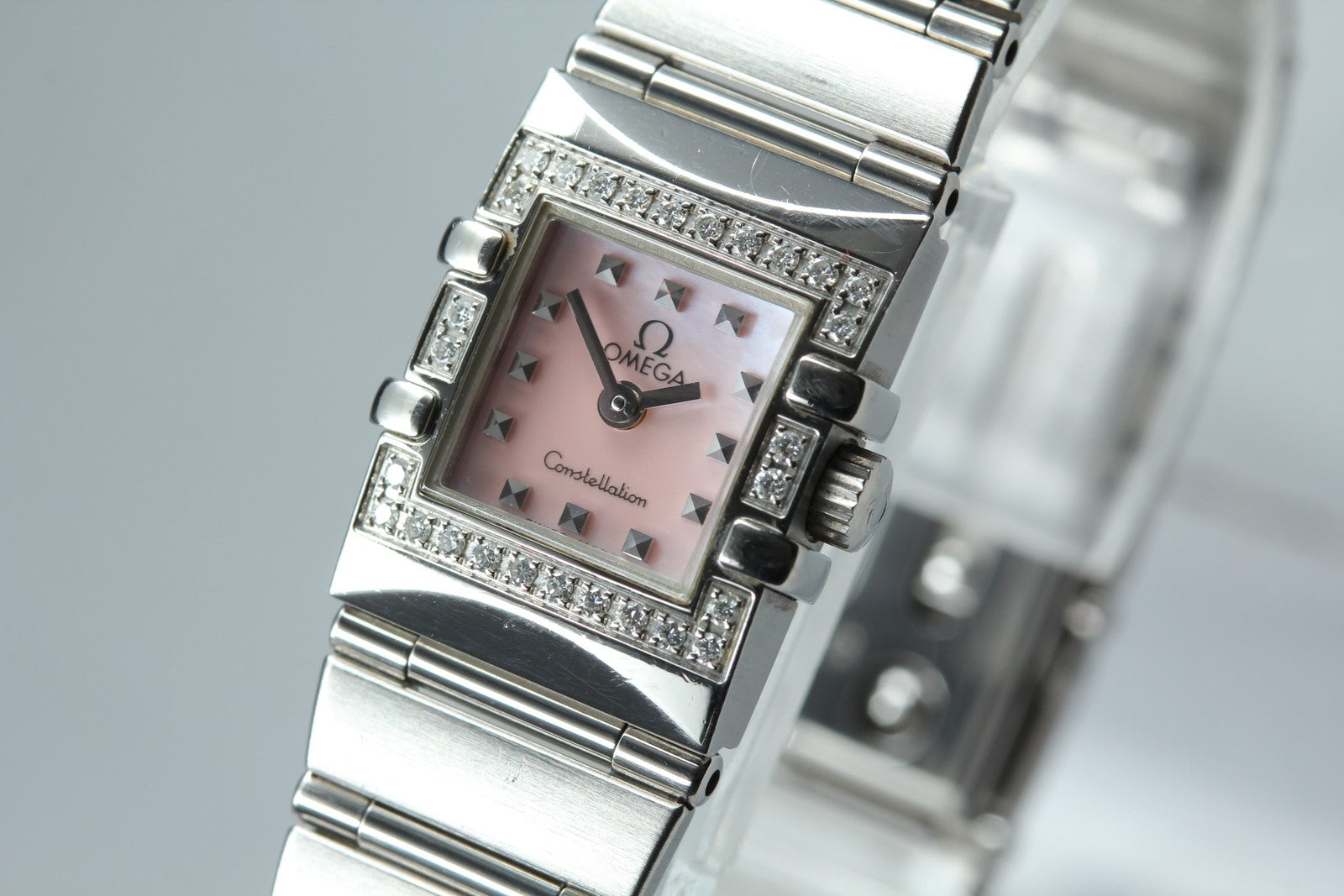 OMEGA Constellation Carré Quadra 1535.73 Quartz Women's Watch 15mm JAPAN Box