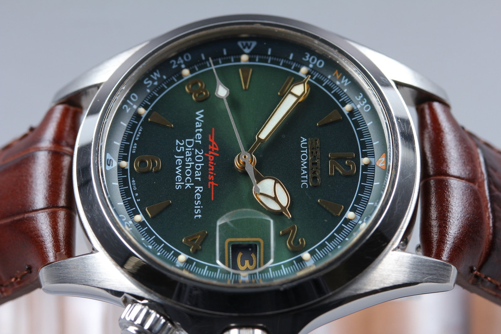 [Exc+5] SEIKO Alpinist 4S15-6000 SCVF009 Green Dial Automatic Men's Watch JAPAN