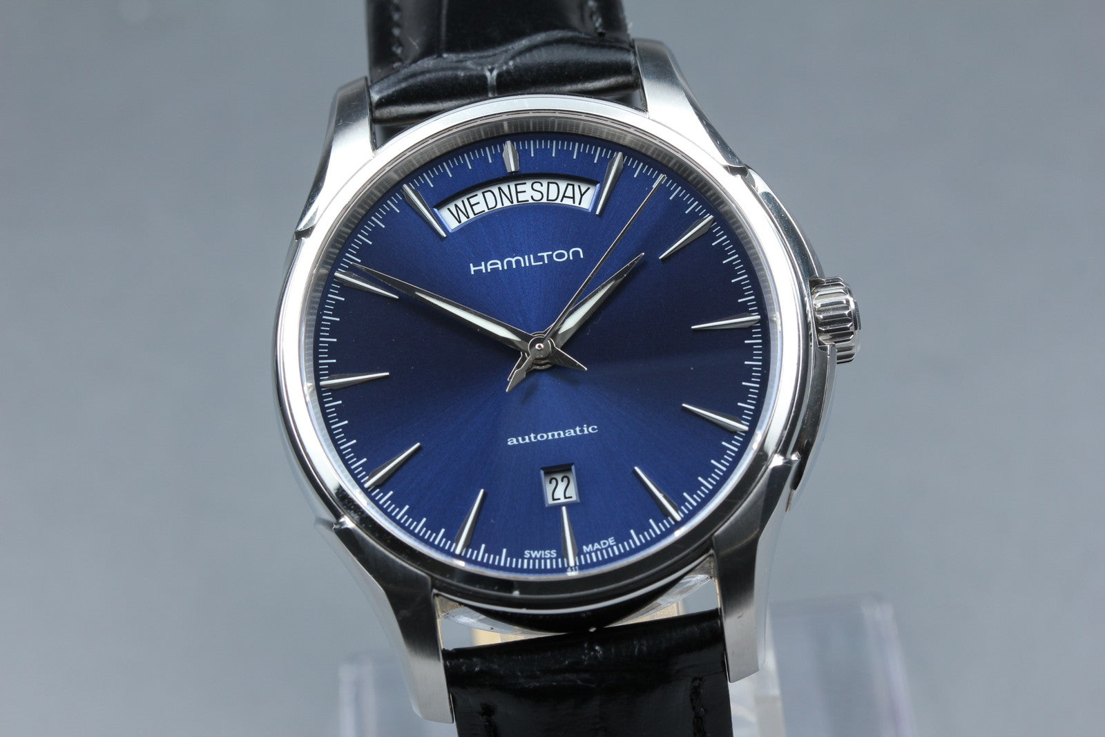 Hamilton Jazzmaster H325051 Automatic Navy Day/Date Men's Watch 40mm Exc+5*Box