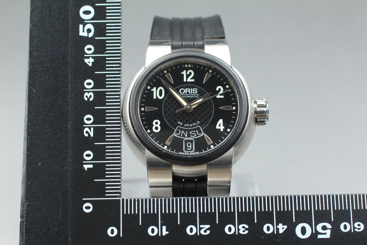 ORIS TT1 7523-44 Black Dial Automatic Day/Date Boy's Watch 37mm JAPAN Box