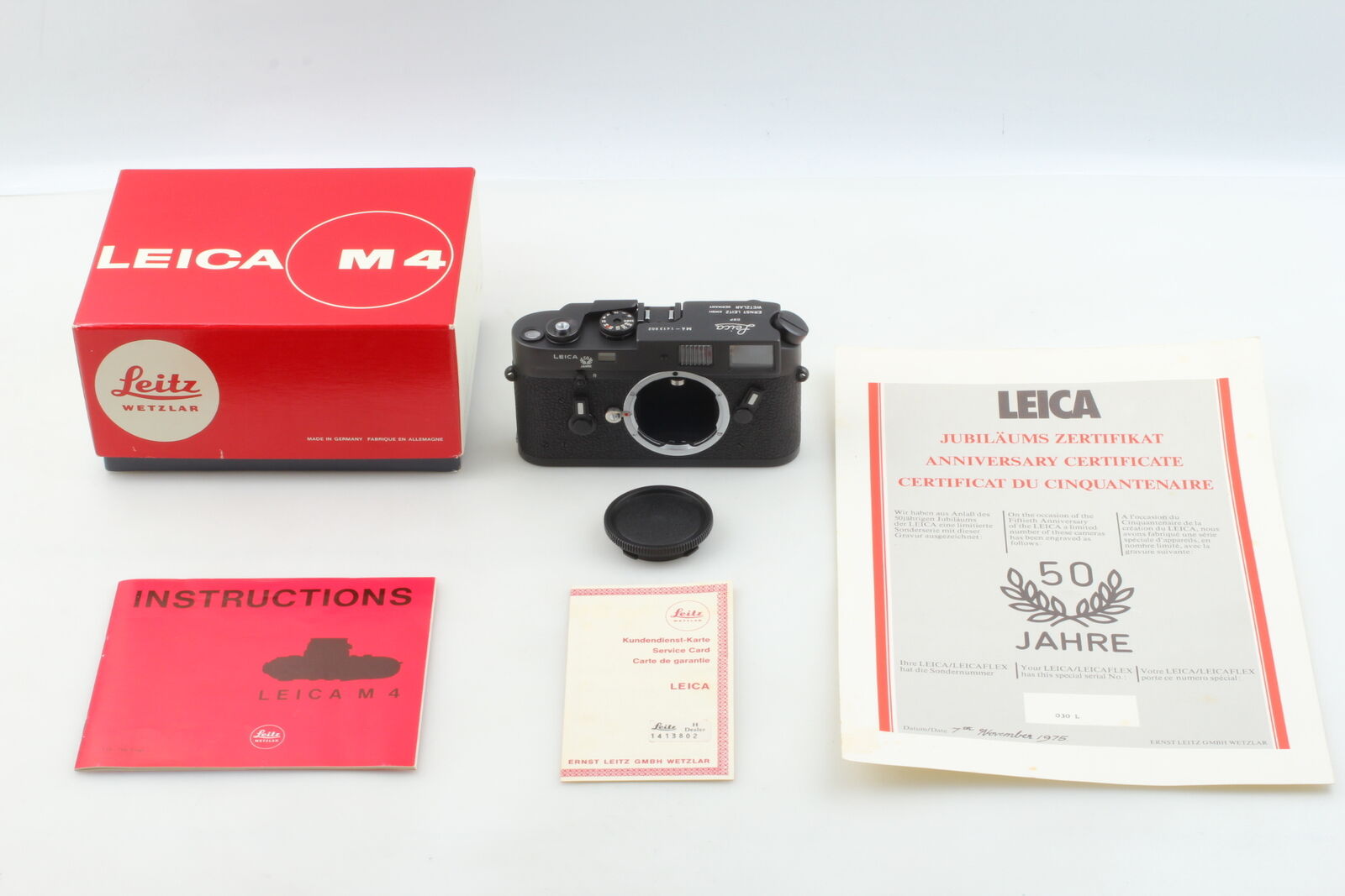 [ MINT w/Box ] Leica M4 50th Jahre Years Black 35mm Film Camera From JAPAN