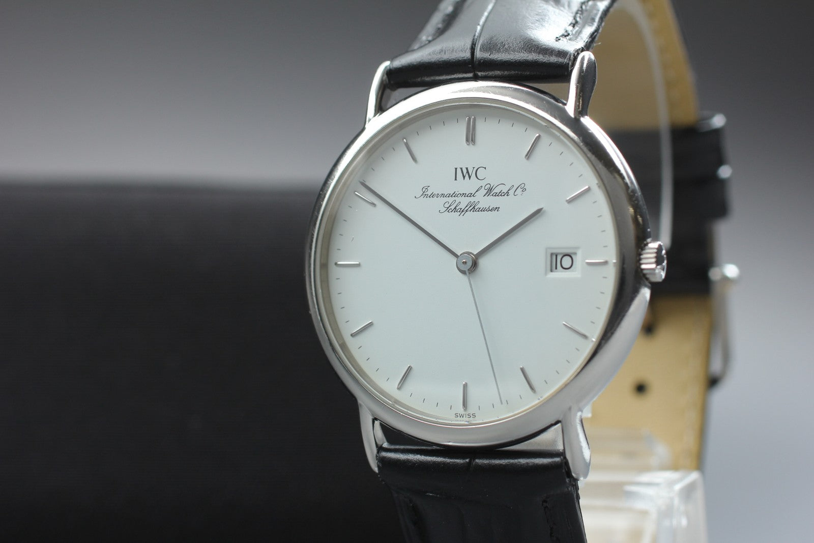 [Exc+5] IWC Portofino 3331 Cal.2210 33mm White Dial Date Quartz Men's Watch JP