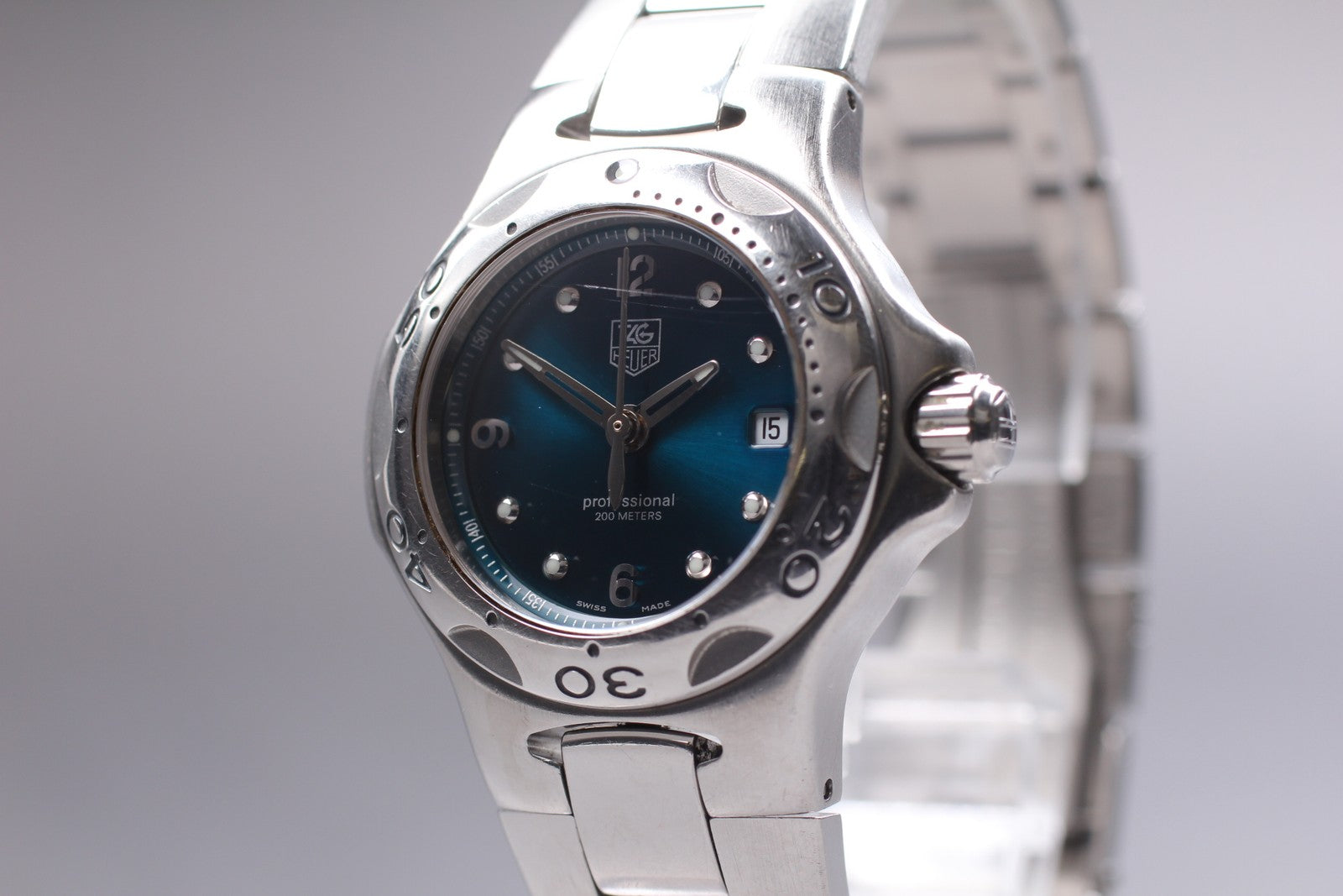 Exc+4* TAG Heuer WL1317 Kylium Professional Quartz Blue Dial Women's Watch JAPAN