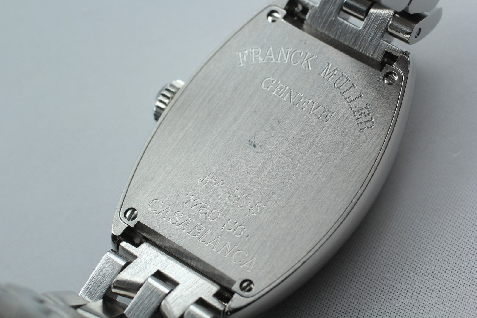 [Near MINT Box] Franck Muller Tonneau Curvex 1750S6 Silver Manual Women's Watch