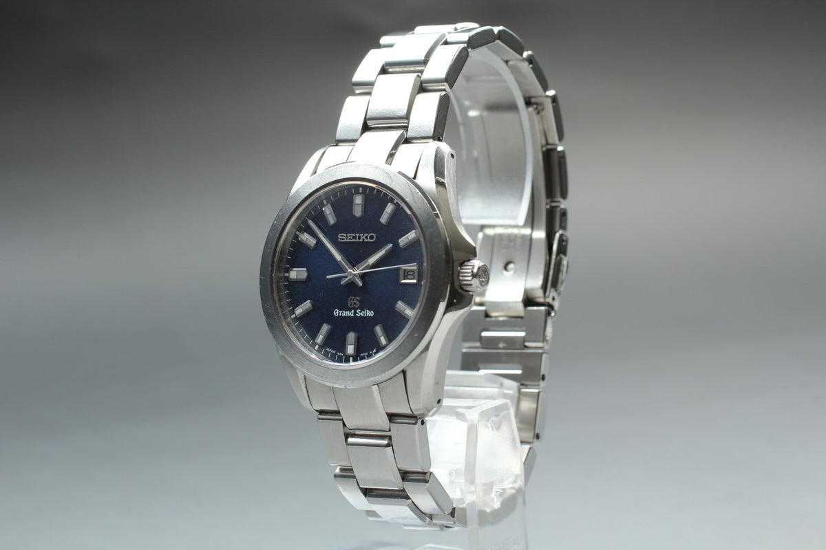 Grand SEIKO GS 8J56-8020 SBGF019 Navy Blue Dial Men's Quartz Watch JAPAN [Box]