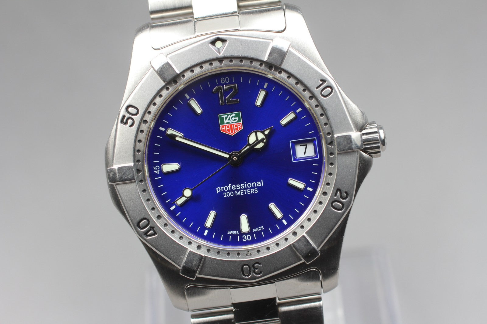 [Exc+5]Box TAG HEUER 2000 Professional WK1116 Blue Dial Quartz Men’s 38mm JAPAN
