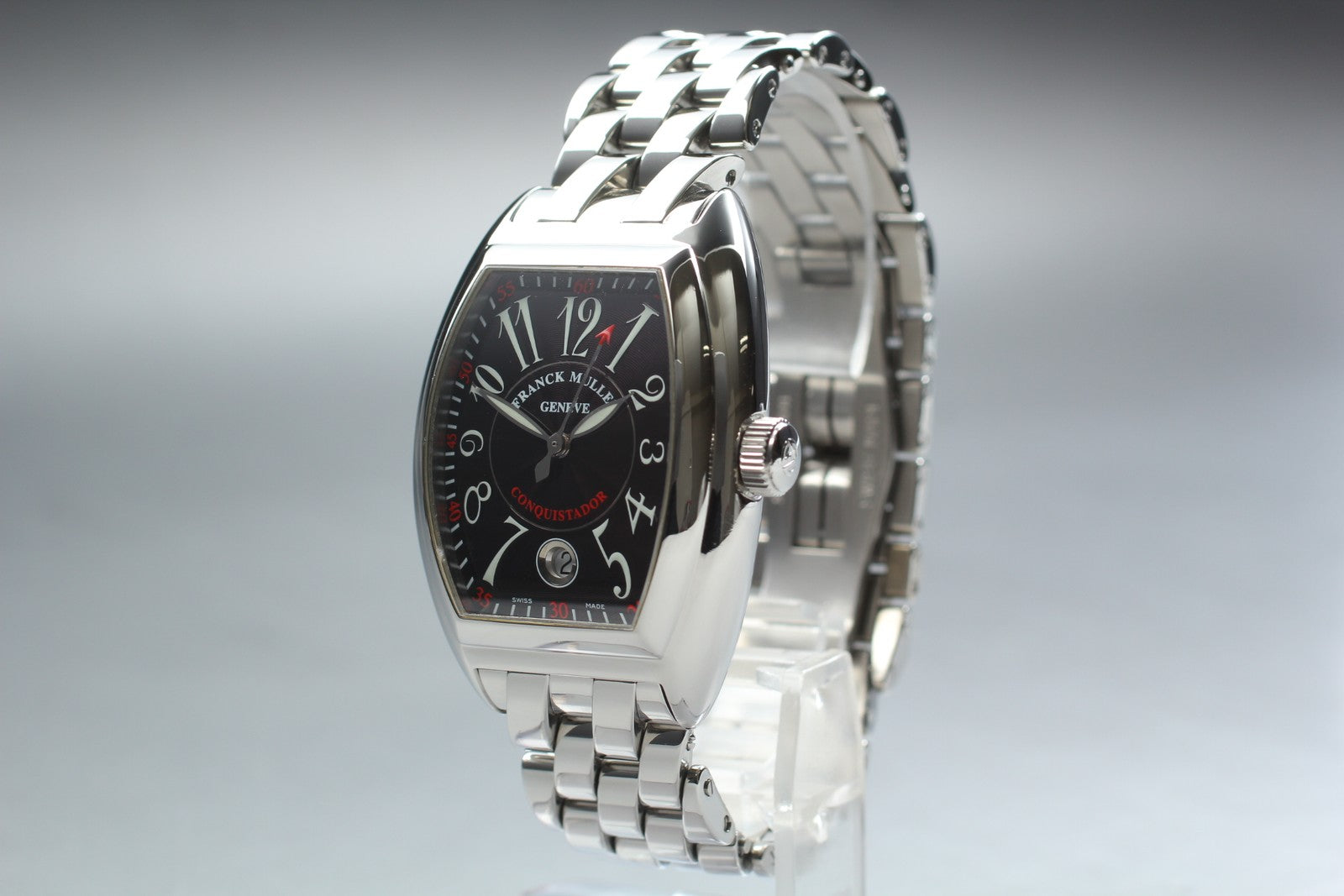 Franck Muller Conquistador 8005SC Automatic Silver Black 34mm Men's Watch [Box]