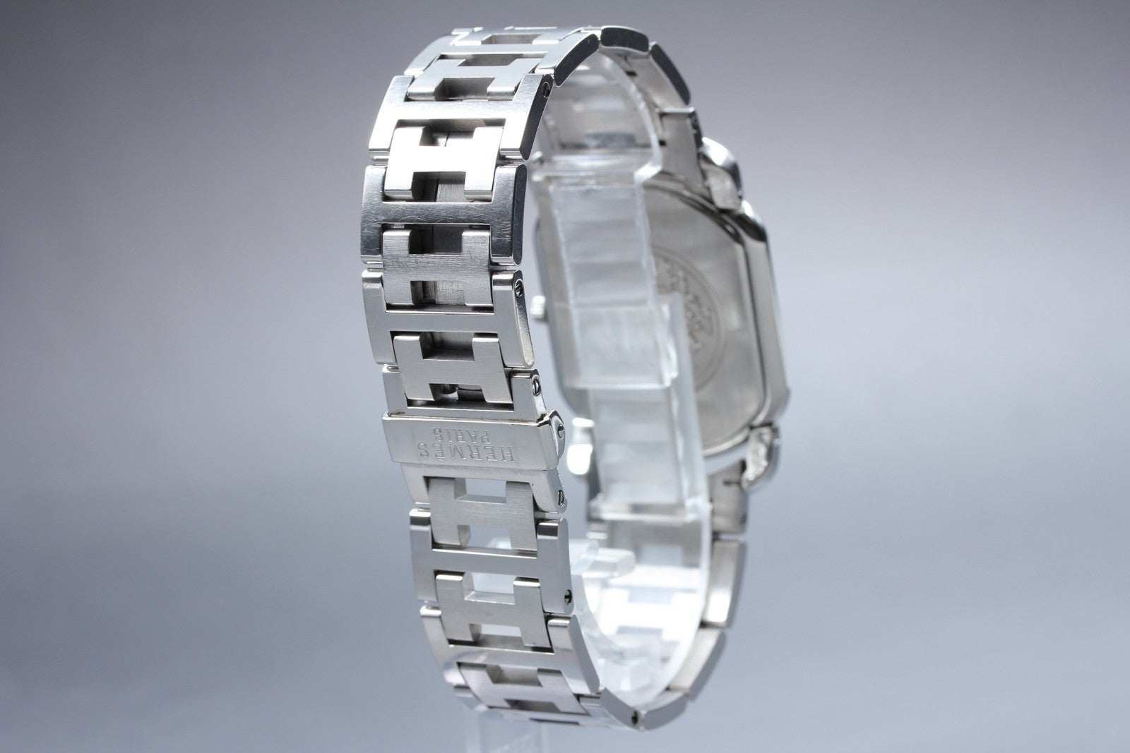 [Exc+5 Box] HERMES Rally RA1.810 White Dial Silver 31mm Quartz Men's Watch