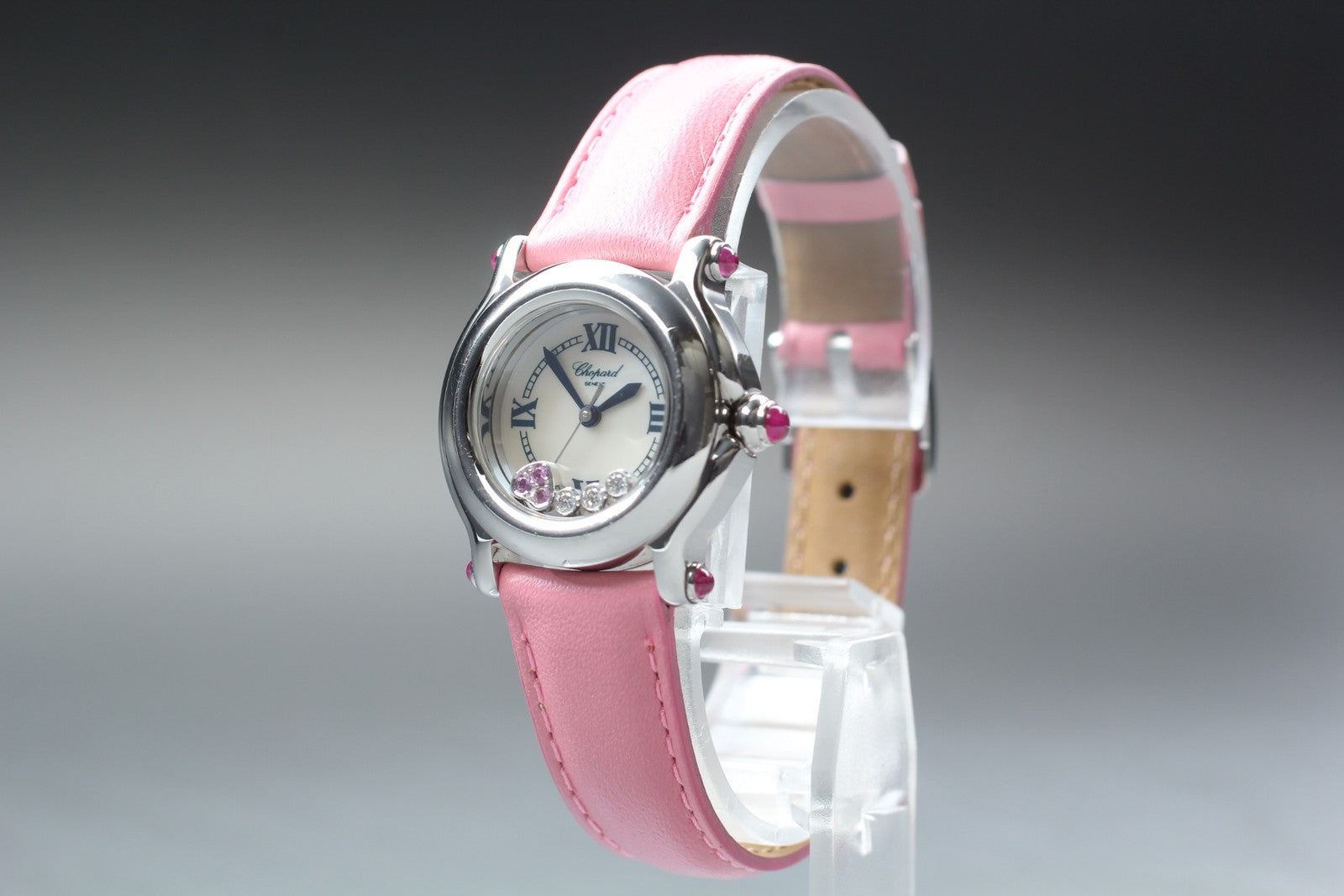 [Exc+5 Box] Chopard Happy Sports 27/8245-42 Heart Diamond Pink Qz Women’s Watch