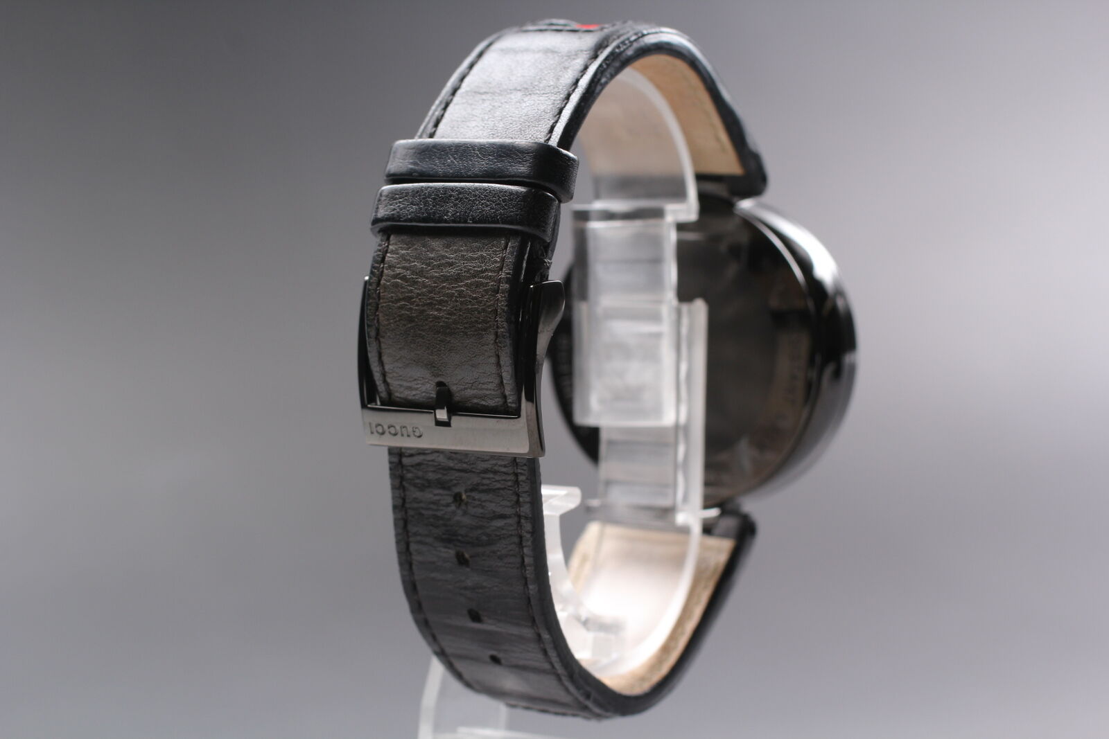 [ N MINT- ] GUCCI Interlocking 133.2 Black Dial Sherry Line Men's Qz Watch JAPAN