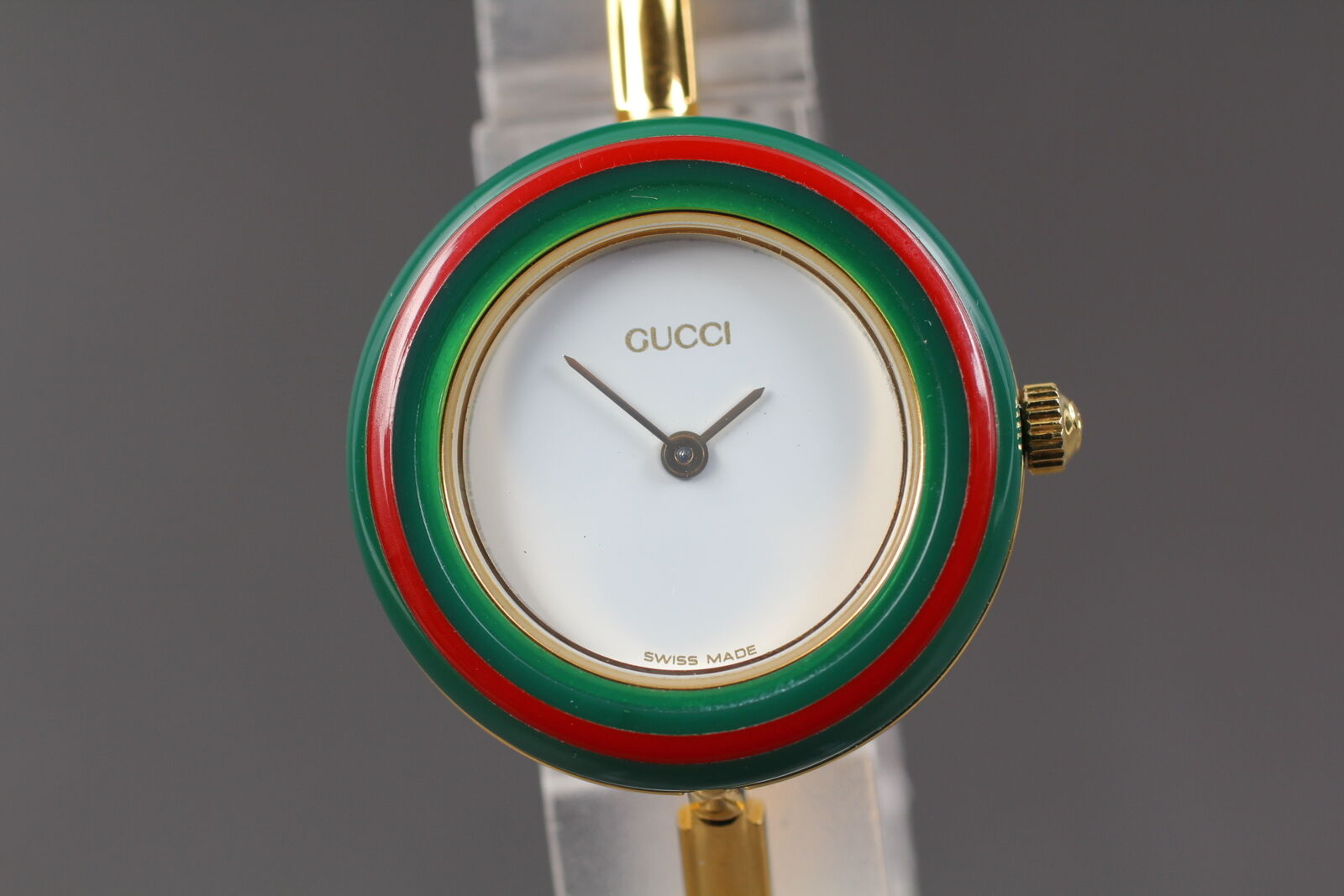 New Battery [Exc+5 Box] Gucci Change Bezel 11/12.2 12 Colors Women's Qz Watch JP