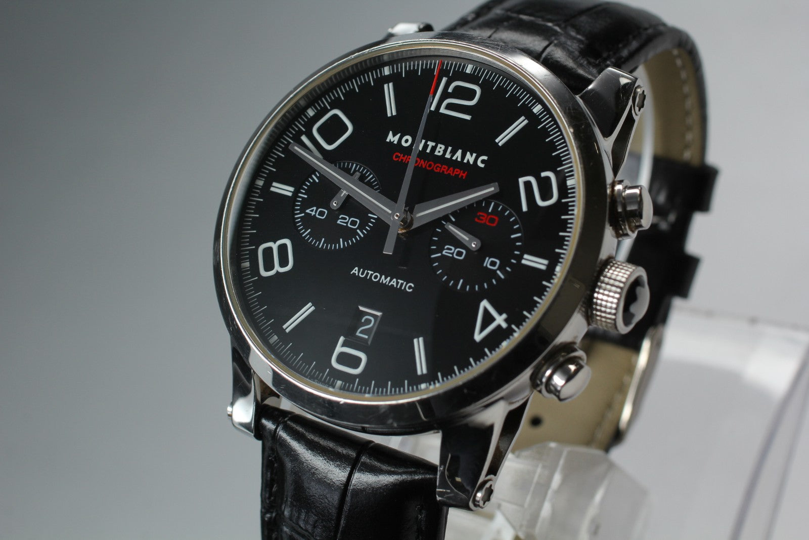 MONTBLANC Timewalker 7069 Automatic Chronograph Black Men's Watch 43mm JAPAN