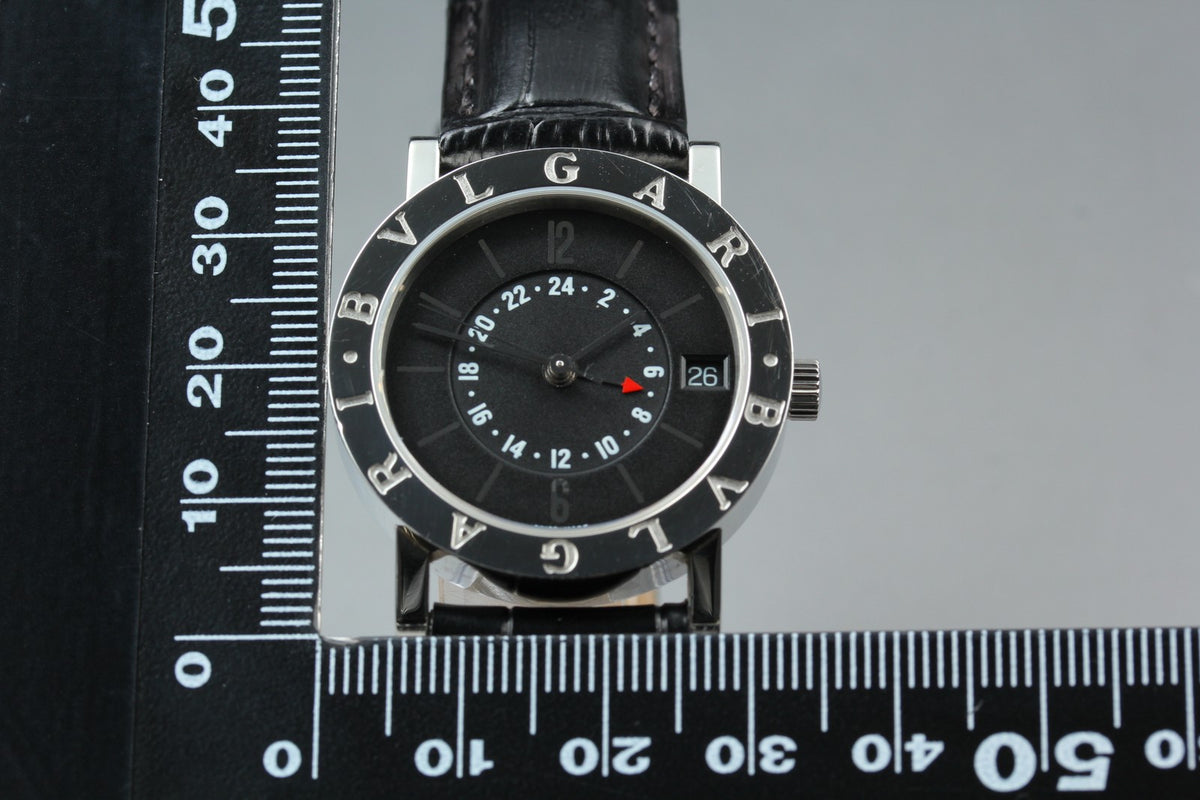 BVLGARI BVLGARIBVLGARI BB33SL GMT Black Automatic Men's Watch 33mm JAPAN Box