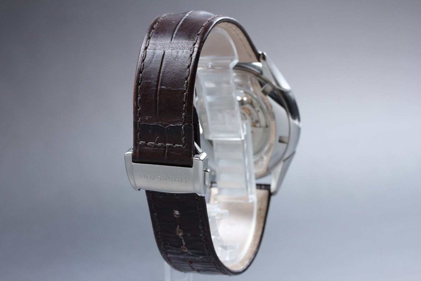 [Exc+5 Box] HAMILTON Jazzmaster H327050 Open Heart Brown Automatic Men's Watch