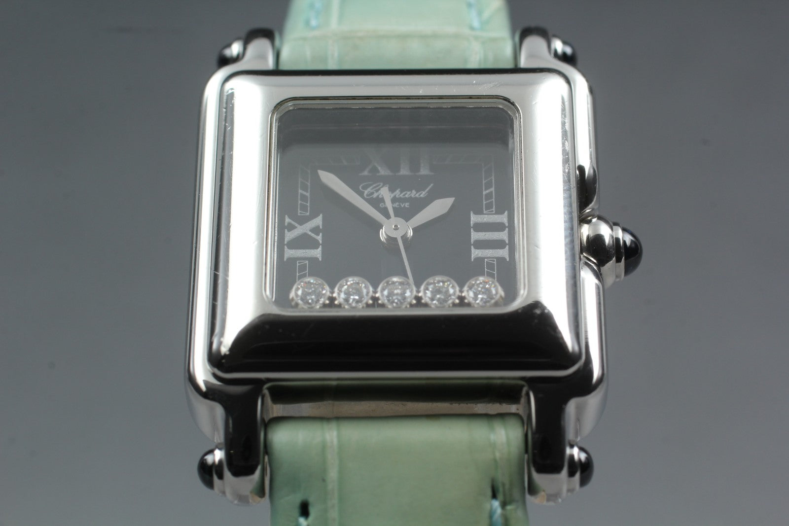 [Exc+5 Box] Chopard Happy Sport 27/8892-23 Diamond Navy Quartz Women’s Watch