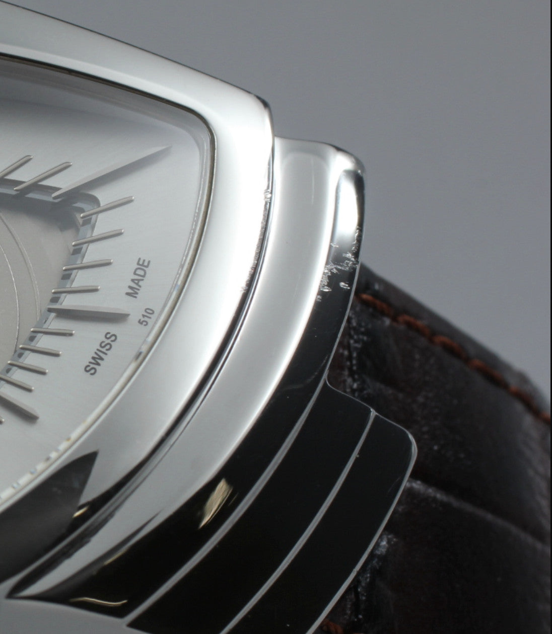[Near MINT-] HAMILTON Ventura H245150 Automatic 34mm Brown Silver Men's Watch