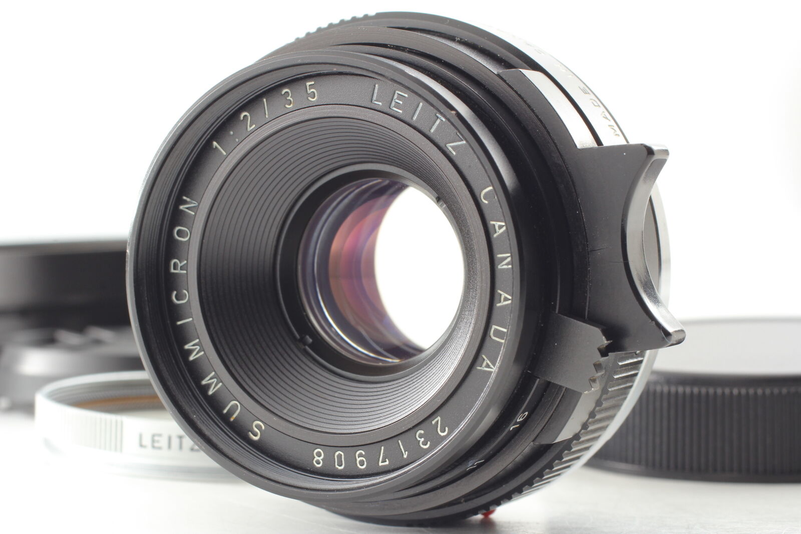 Cla'd [N MINT w/Hood ] Leica Leitz Summicron  35mm f2 Canada M-mount Lens JAPAN