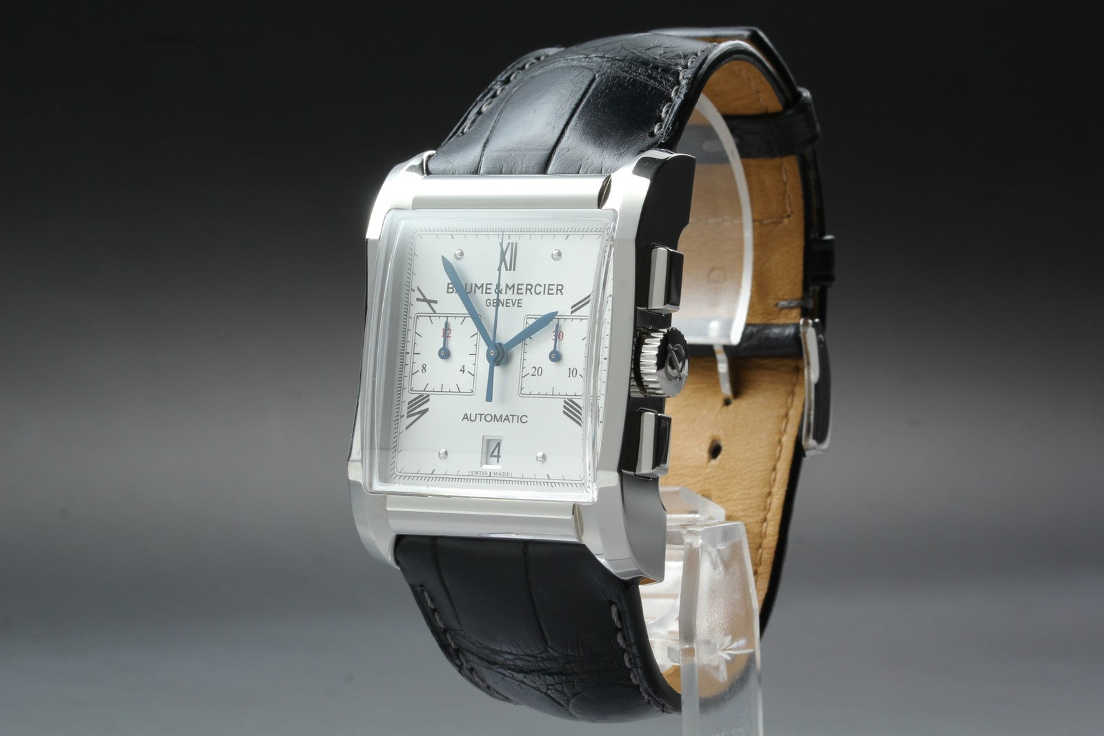 N MINT*Box BAUME＆MERCIER Hampton 65699 Automatic Silver Men's Watch 34mm JAPAN