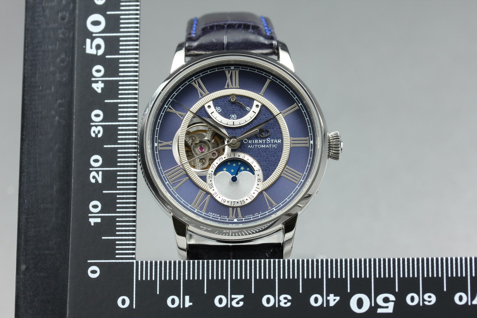 Orient Star Mechanical Moon Phase F7X6-UAA0 Blue Automatic Men's Watch [Box]