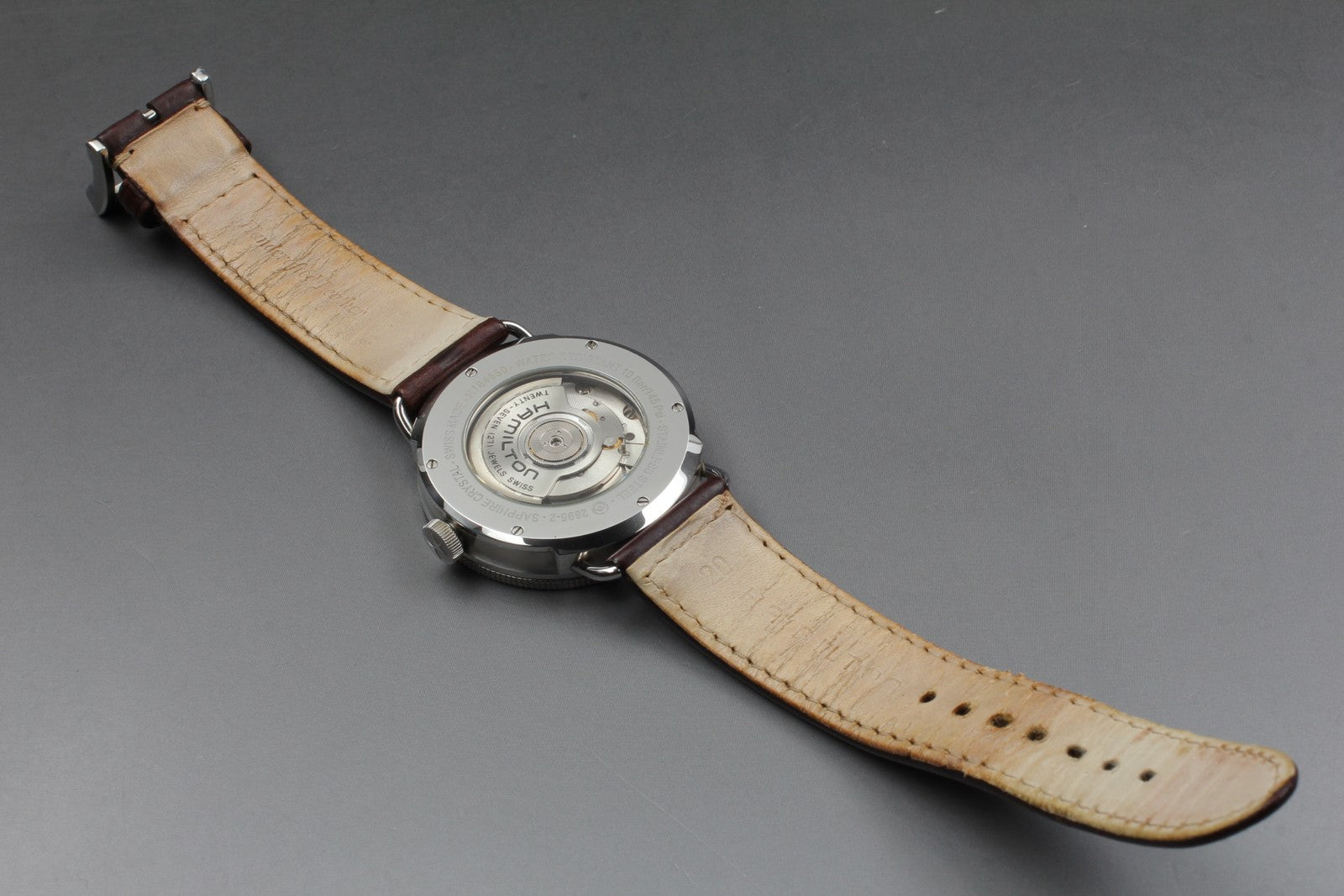 Exc+5* Hamilton H784650 Silver Stainless Steel Automatic Men's Watch 40mm JAPAN