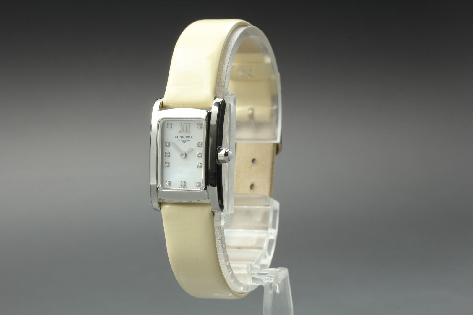 [Exc+5]  Longines L5.158.4 Dolce Vita White Silver Women's Quartz Watch JAPAN
