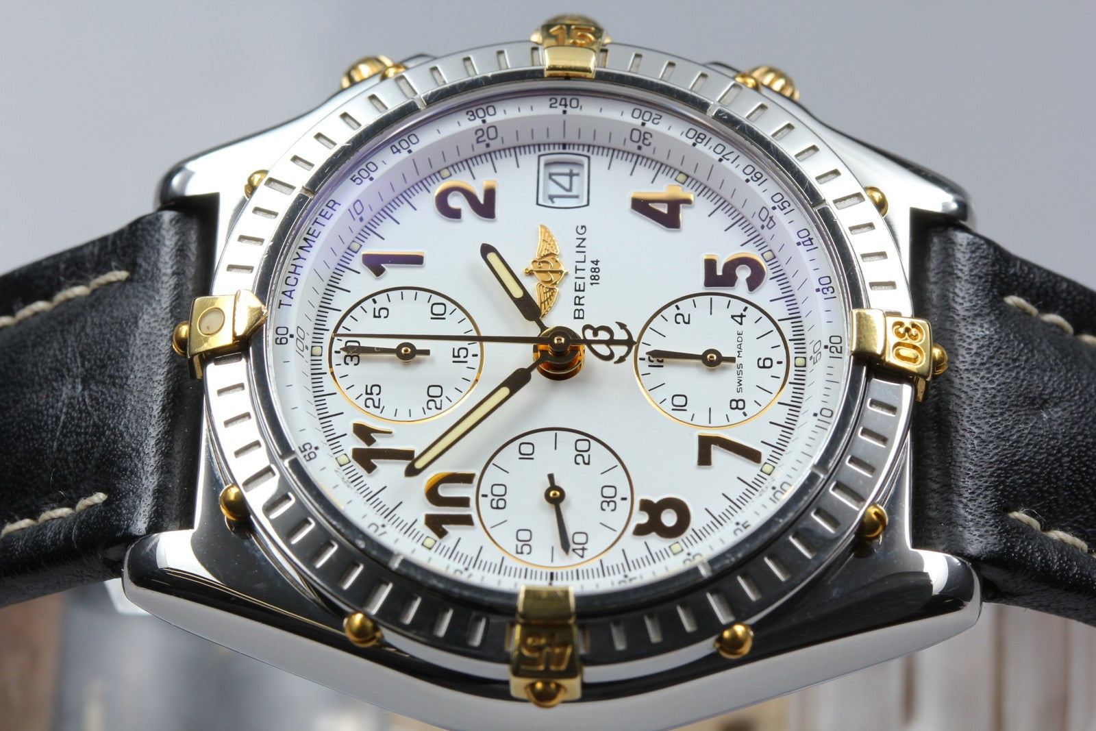 BREITLING Chronomat B13050.1 White Black 39mm Chronograph AT Men's Watch [w/Box]