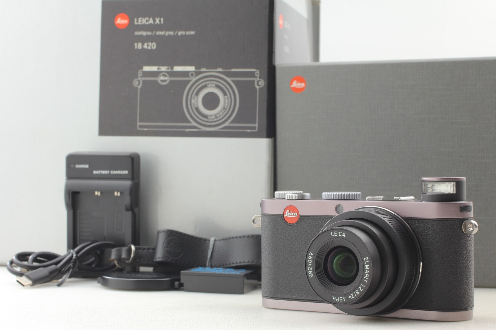 [Top MINT w/Box] Leica X1 12.2MP Compact Digital Camera Steel Gray From JAPAN