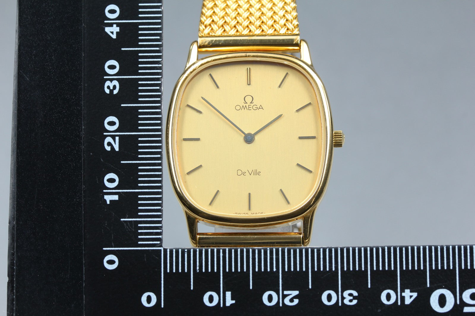 [Exc+5 Box] Omega De Ville 191.0220 Cal.1434 28mm Gold Dial Quartz Men's Watch