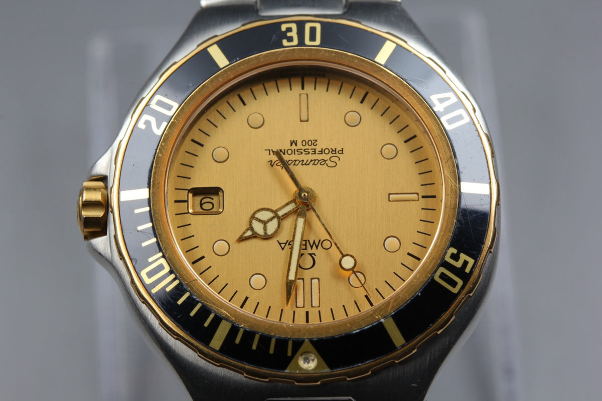 OMEGA Seamaster 200M 396.1042.1 Cal.1441 Gold 36mm Quartz Men's Watch Vintage