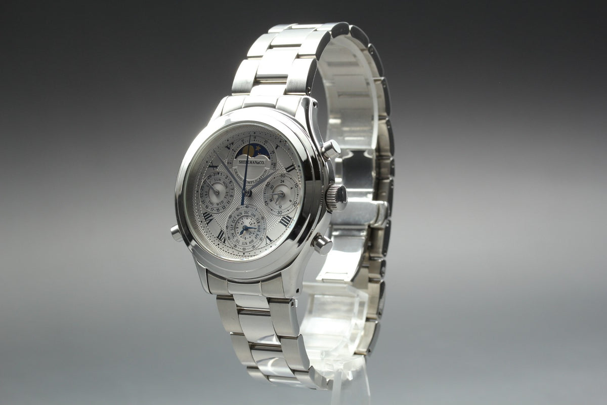 SHELLMAN Grand Complication 6770-H13332 TA Moon Phase 41mm Men's Qz Watch JAPAN