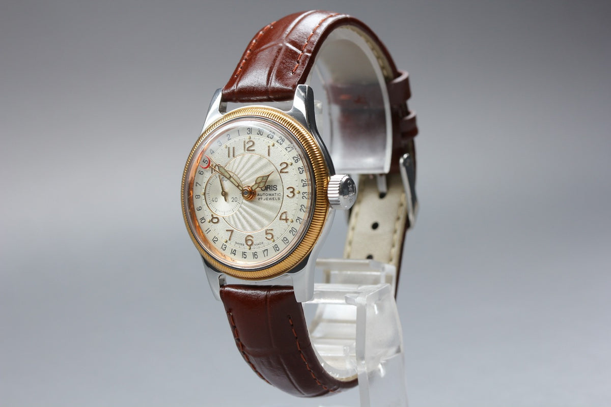 Vintage ORIS Big Crown Pointer Date 7462 Automatic Women's Watch 33mm JAPAN