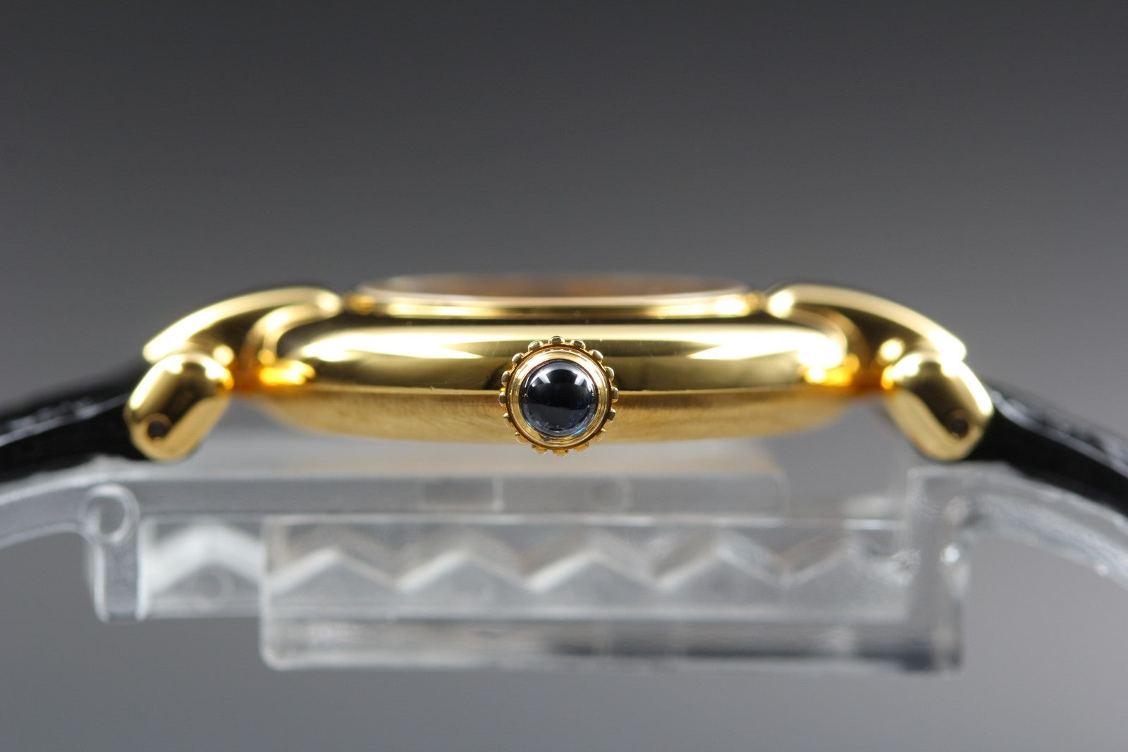 Vintage Cartier Must Colisee Vermeil 590002 Black Women's Quartz Watch [w/Box]