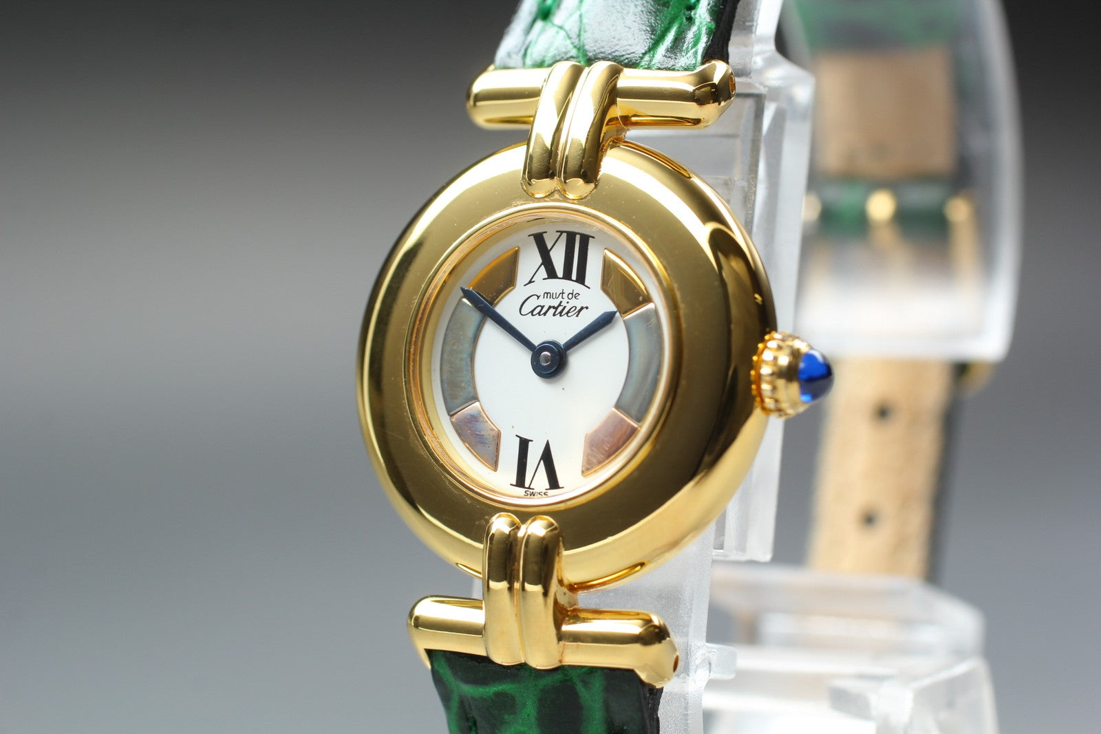 Vintage [Near MINT- Pouch] Cartier Must Colisee Vermeil 590002 Women's Qz Watch