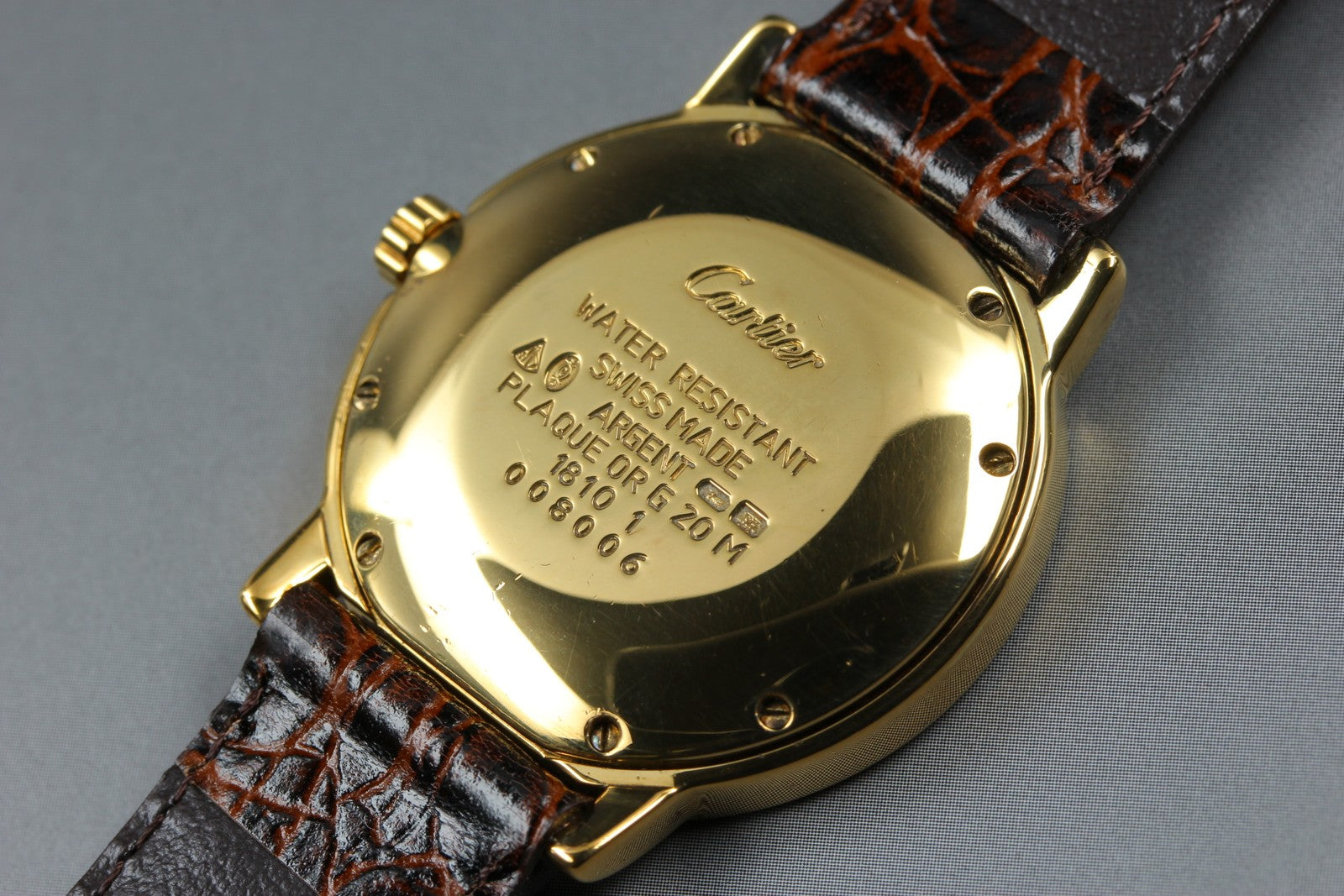Vintage Cartier Must de Cartier Ronde 1810 1 Gold Brown 32mm Unisex Quartz Watch