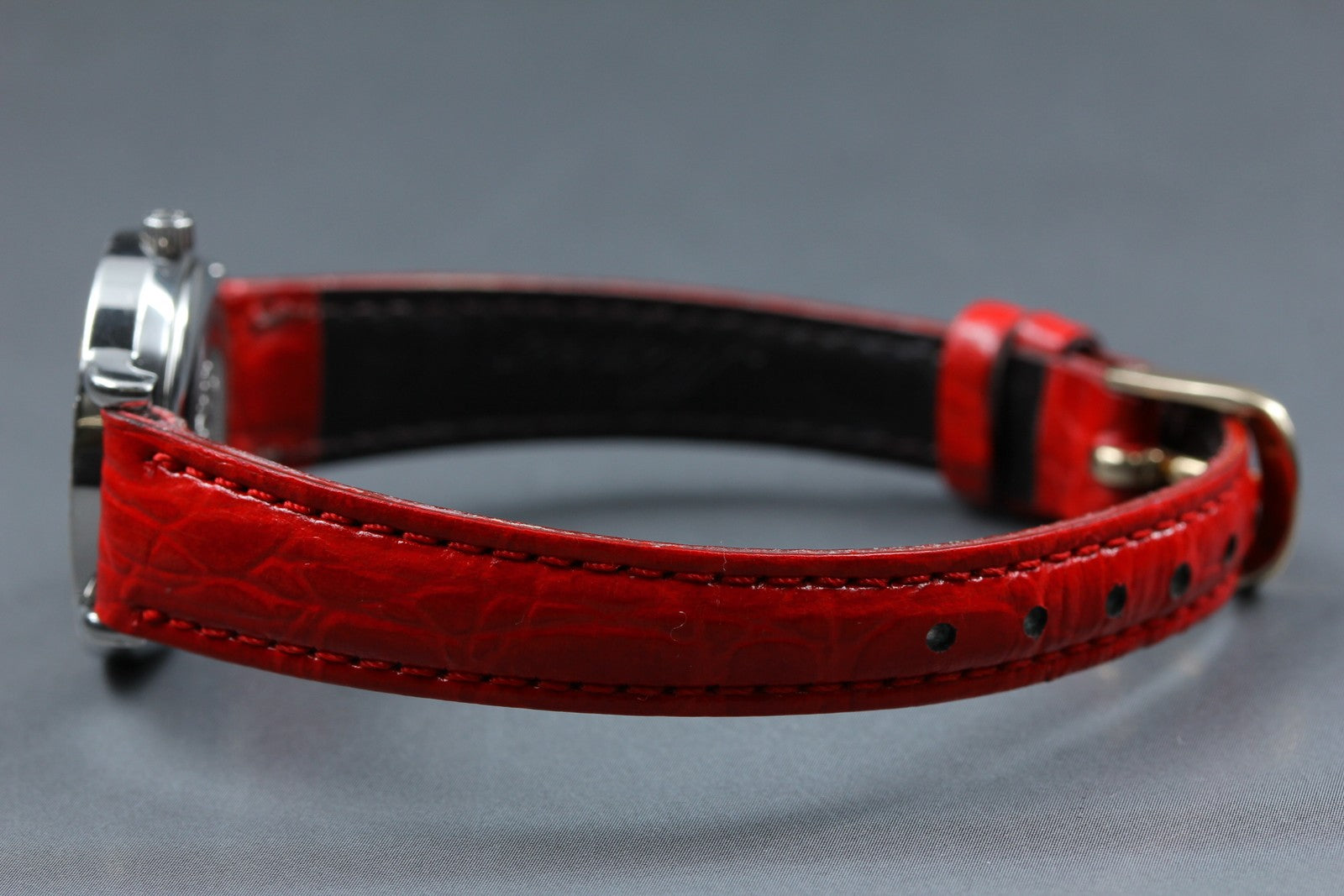 Vintage [Exc+5 Box] HERMES Sellier White Dial Red 24mm Woman's Quartz Watch