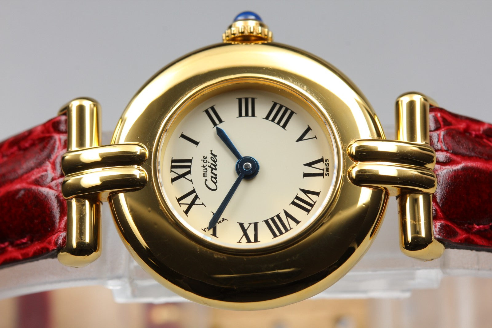 Vintage [Near MINT Pouch] Cartier Must Colisee Vermeil 590002 Women's Qz Watch