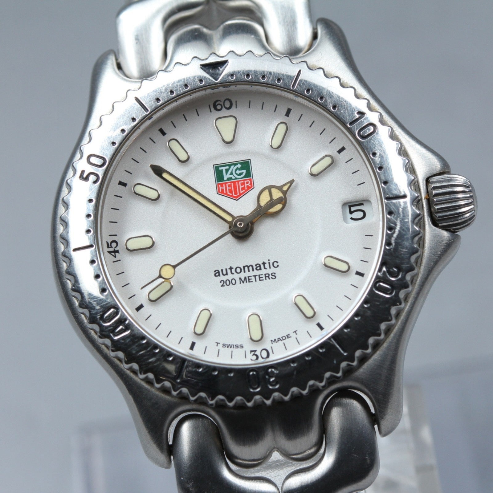 TAG Heuer SEL S89.713 Automatic Silver Dial Date Women Watch 33mm JAPAN Exc+5