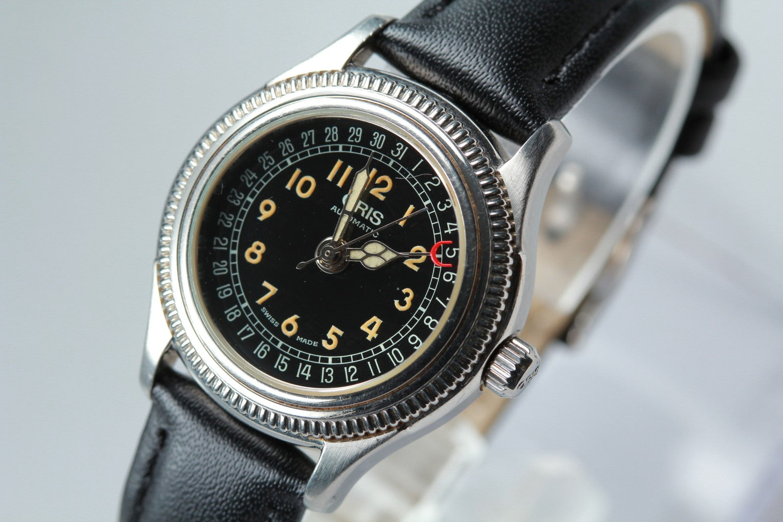 ORIS Pointer Date 7472 Black Dial Automatic Date Women's Watch 28mm JAPAN Exc+5