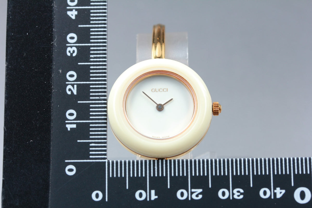 GUCCI Change Bezel 11/12.2 12Color Quartz Women's Watch 25mm Box New Batt JAPAN