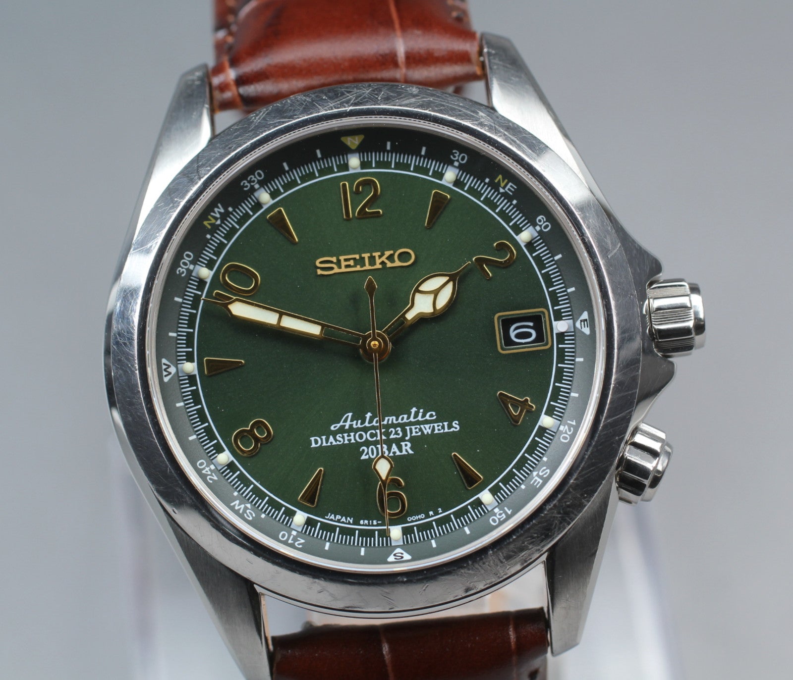 [ Exc+5] SEIKO Alpinist 6R15-00E0 SARB017 Green Dial Automatic Men’s Watch JAPAN