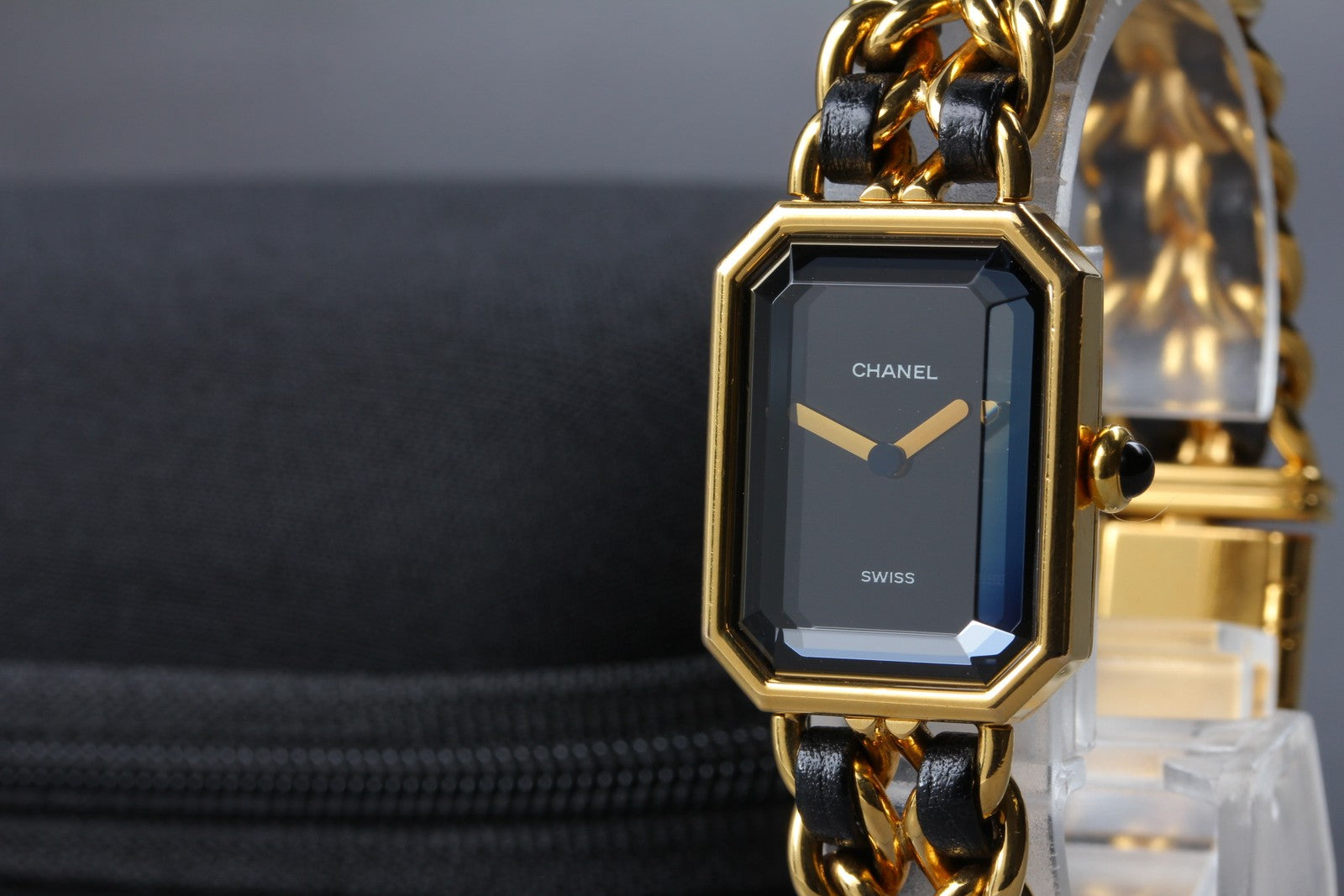 [Exc+5] CHANEL Premiere L Size Black Dial Gold 20mm Quartz Women’s Watch