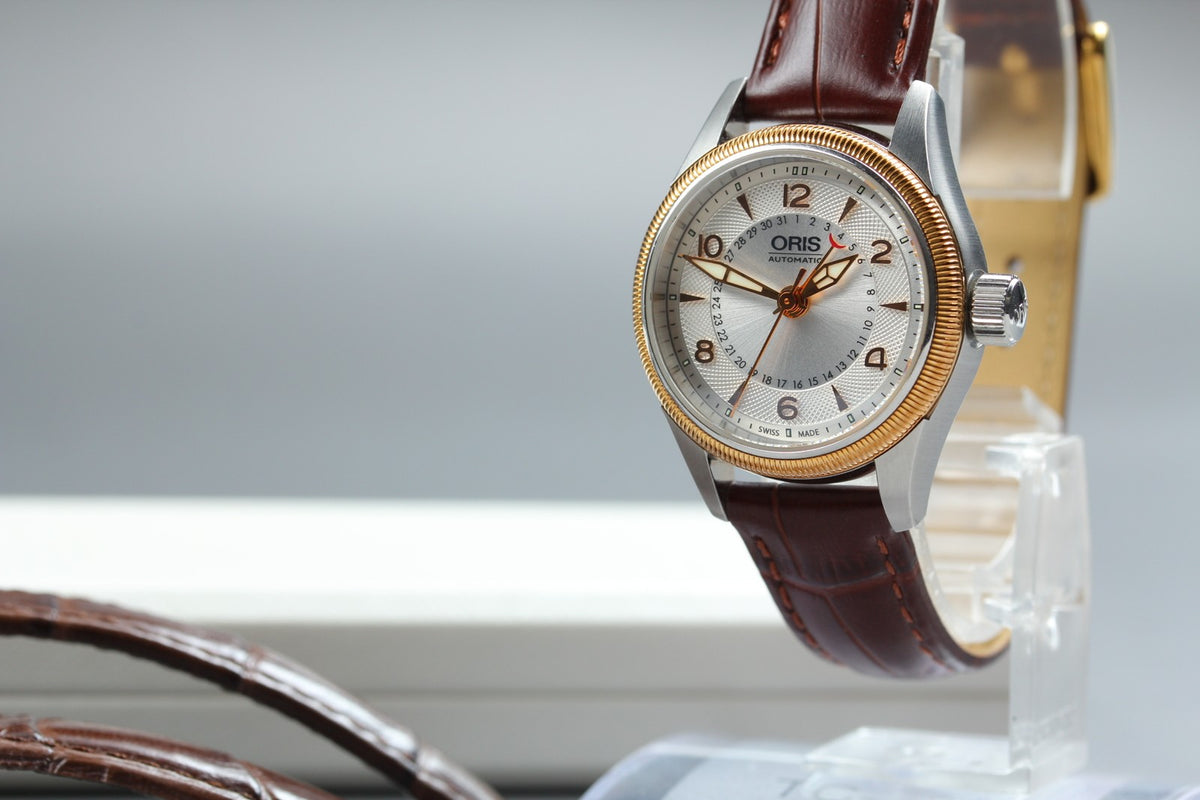 ORIS Big Crown Pointer Date 7680A Silver Dial Brown 28mm Automatic Women's Watch