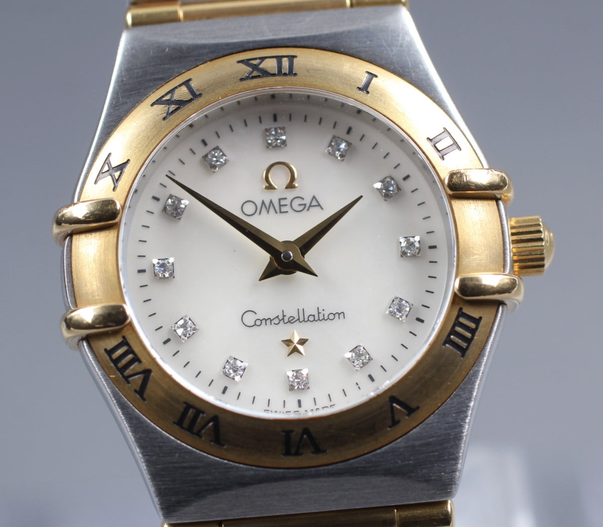 [Exc+5] OMEGA Constellation Cal.1456 12P Diamond 22mm Quartz Women's Watch