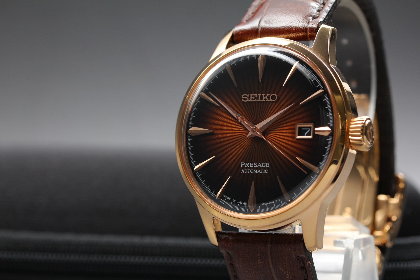 [Exc+5] SEIKO Presage 4R35-01T0 SARY078 Brown 40mm Automatic Men's Watch JAPAN