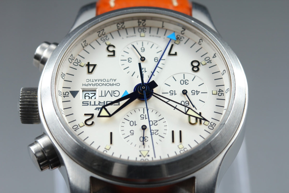 FORTIS B-42 Flieger GMT 637.10.172 Chronograph Automatic Men's Watch 42mm JAPAN