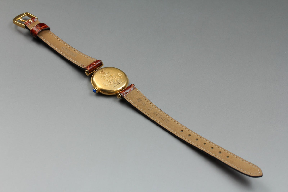 [Overhauled] Cartier Must Colisee Vermeil 590002 Brown Gold Women's Quartz Watch