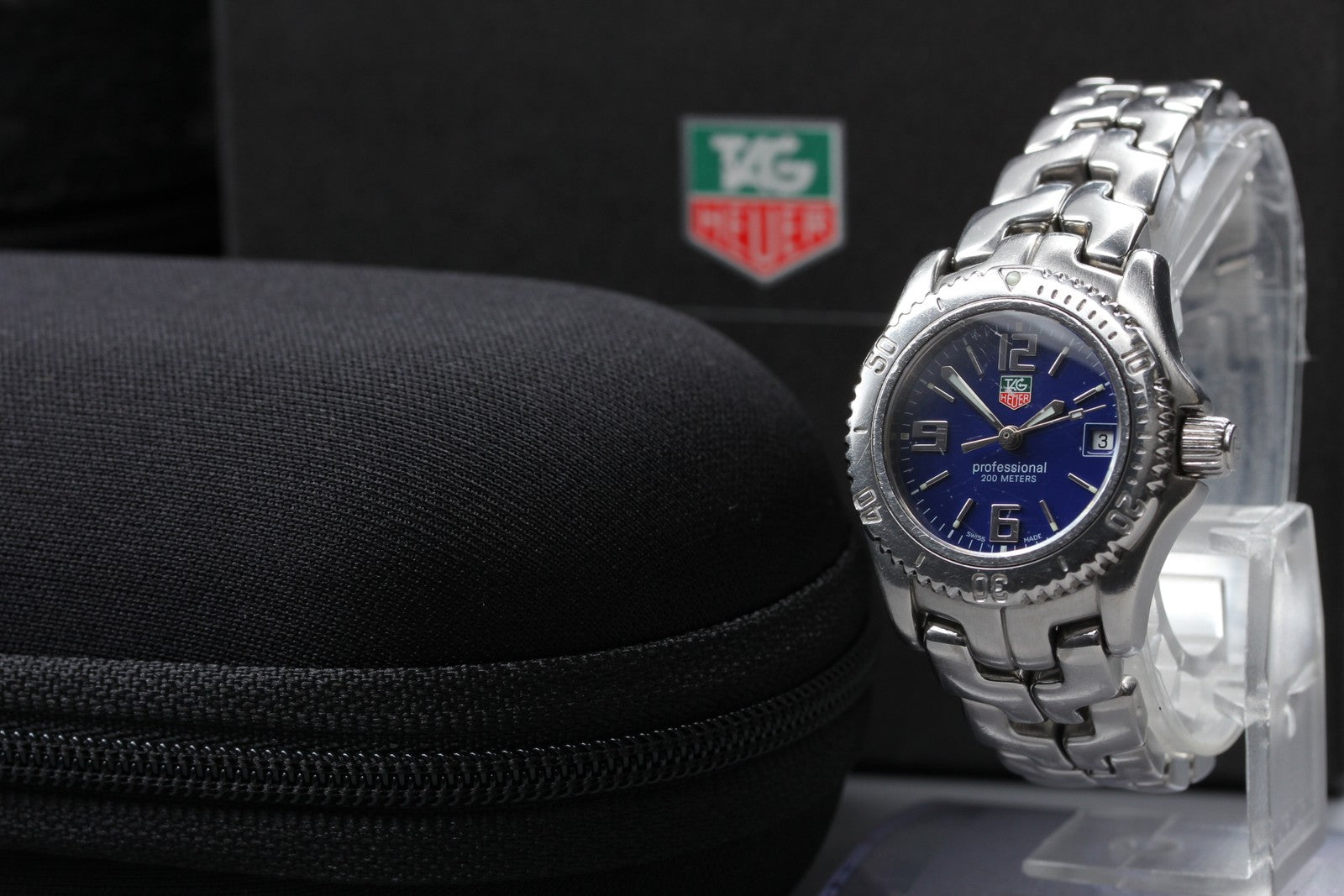 TAG Heuer Professional WT1413 Quartz Blue Dial Women's Watch 26mm JAPAN Box
