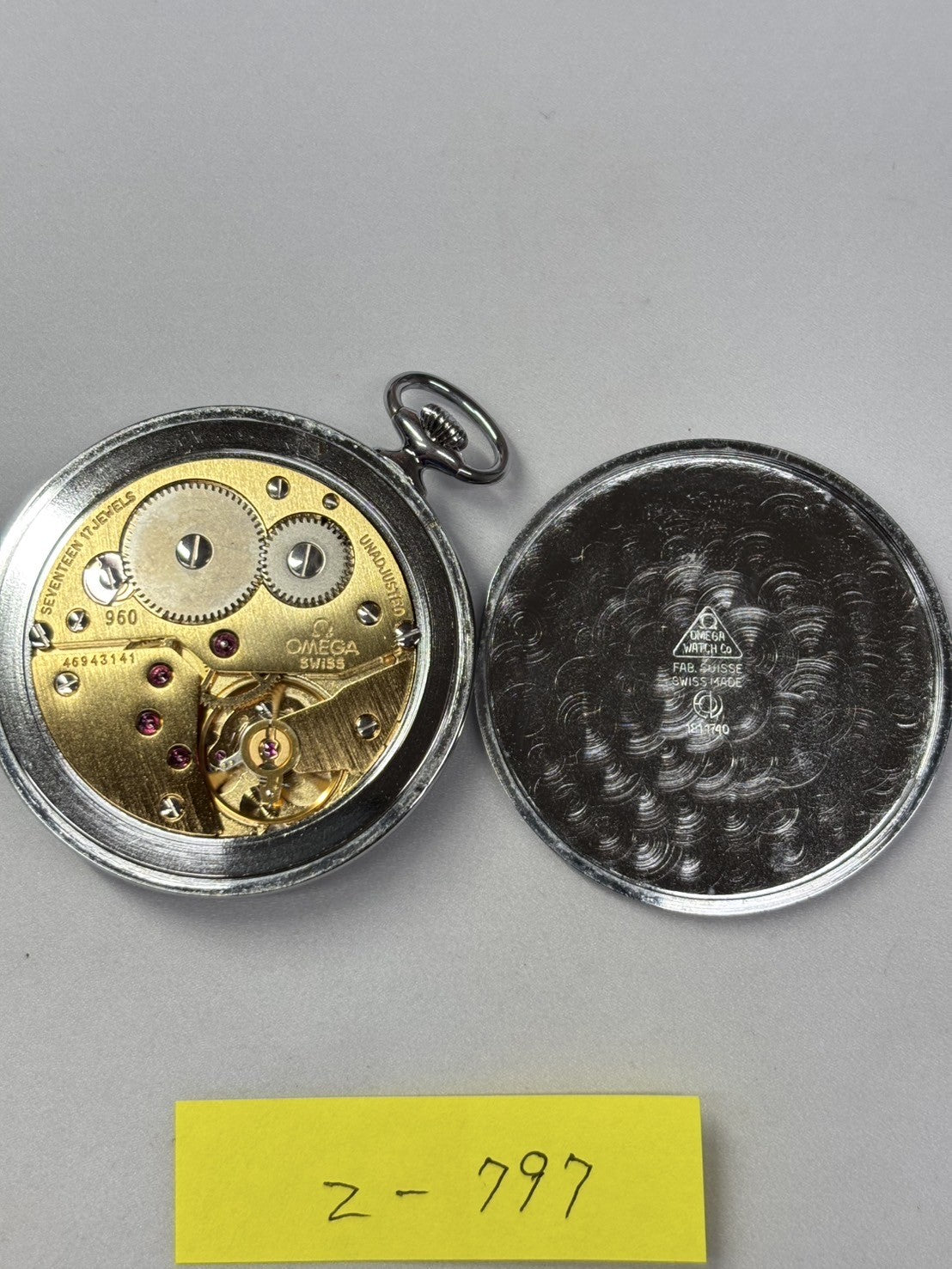 Vintage [Exc+5] OMEGA Geneve Pocket Watch 121.1740 Cal.960 Hand Winding JAPAN