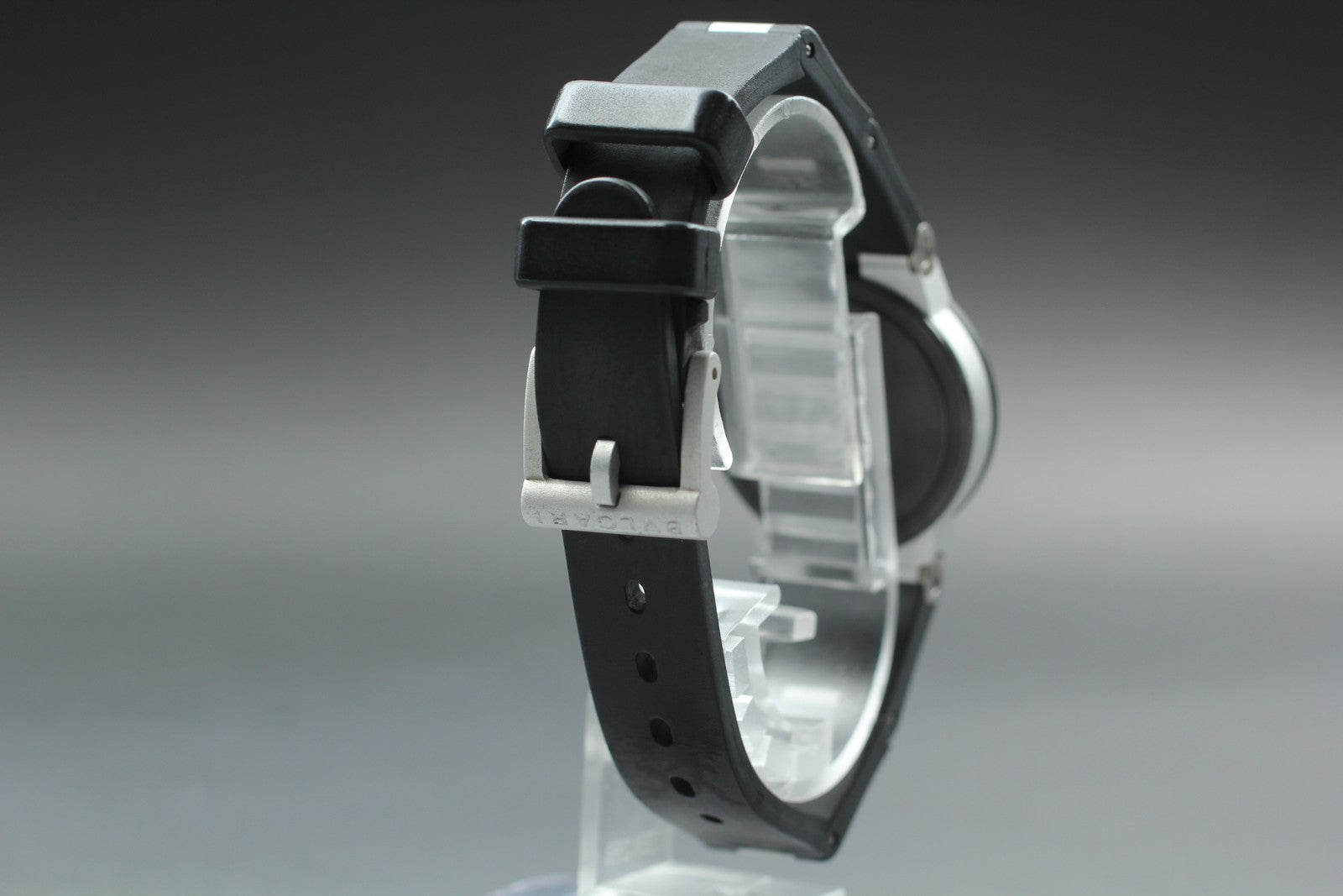 [Exc+5] BVLGARI Alminium AL29TA Silver Black 29mm Women's Quartz Watch JAPAN