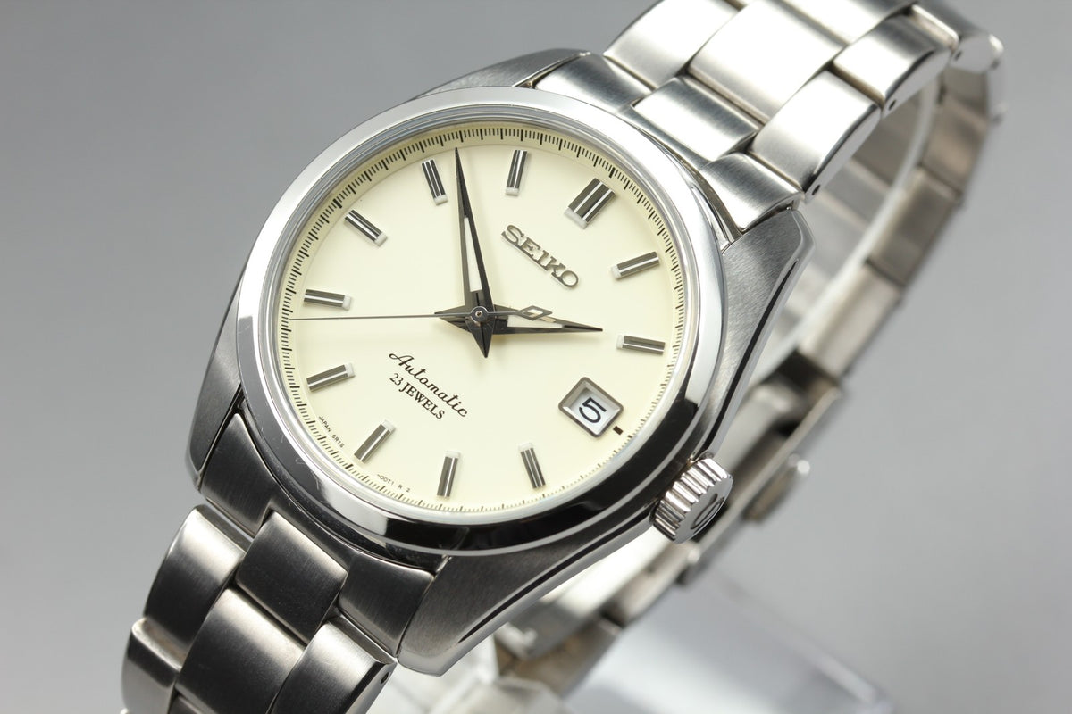 SEIKO Mechanical 6R15-00C1 Automatic White Dial Date Men's Watch 37mm From JAPAN